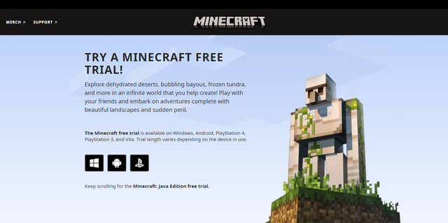 Minecraft బెడ్రాక్ ఫ్రీ